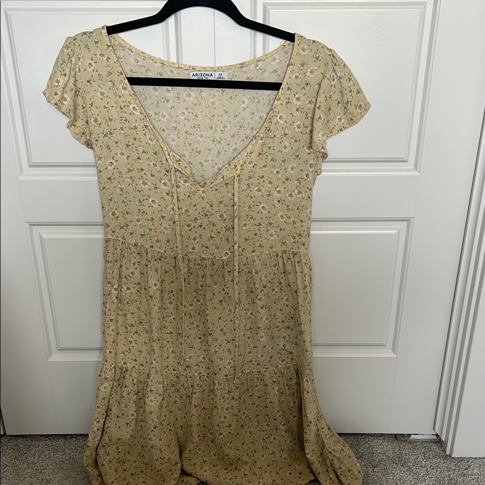 Arizona Floral Dress in Beige